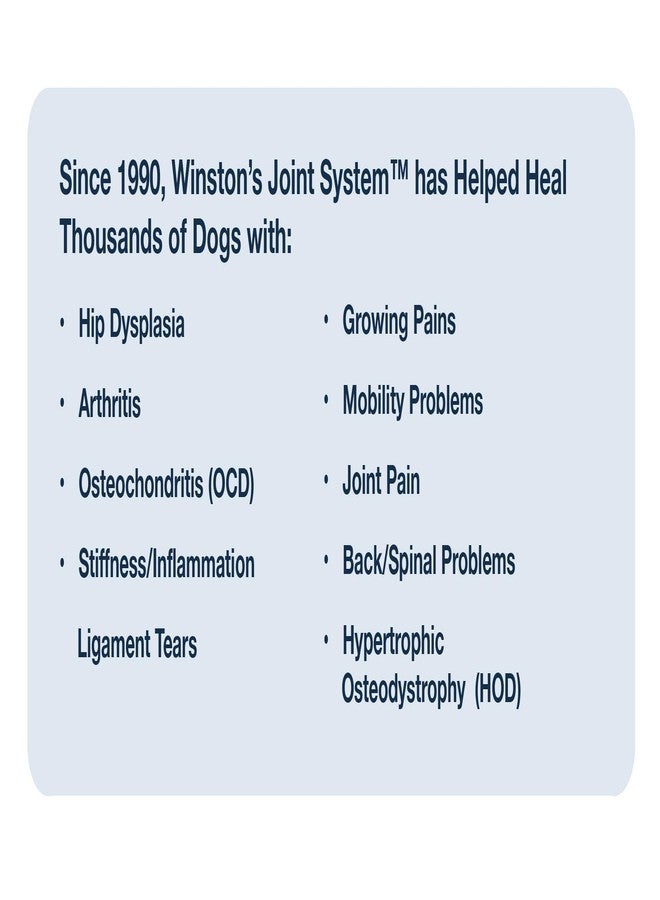 Winston Joint System - for Medium Dogs from 40-99 Pounds - 100% Natural Whole Food Supplement for Arthritis, Hip Dysplasia and Joint + Pain Relief - One Month Supply - Since 1992 - Image 4